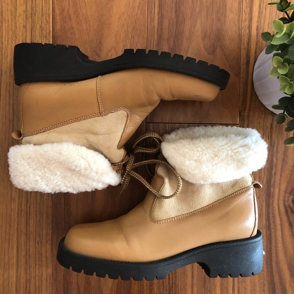 Vintage Shoes - Vintage Canadian Shearling Boots